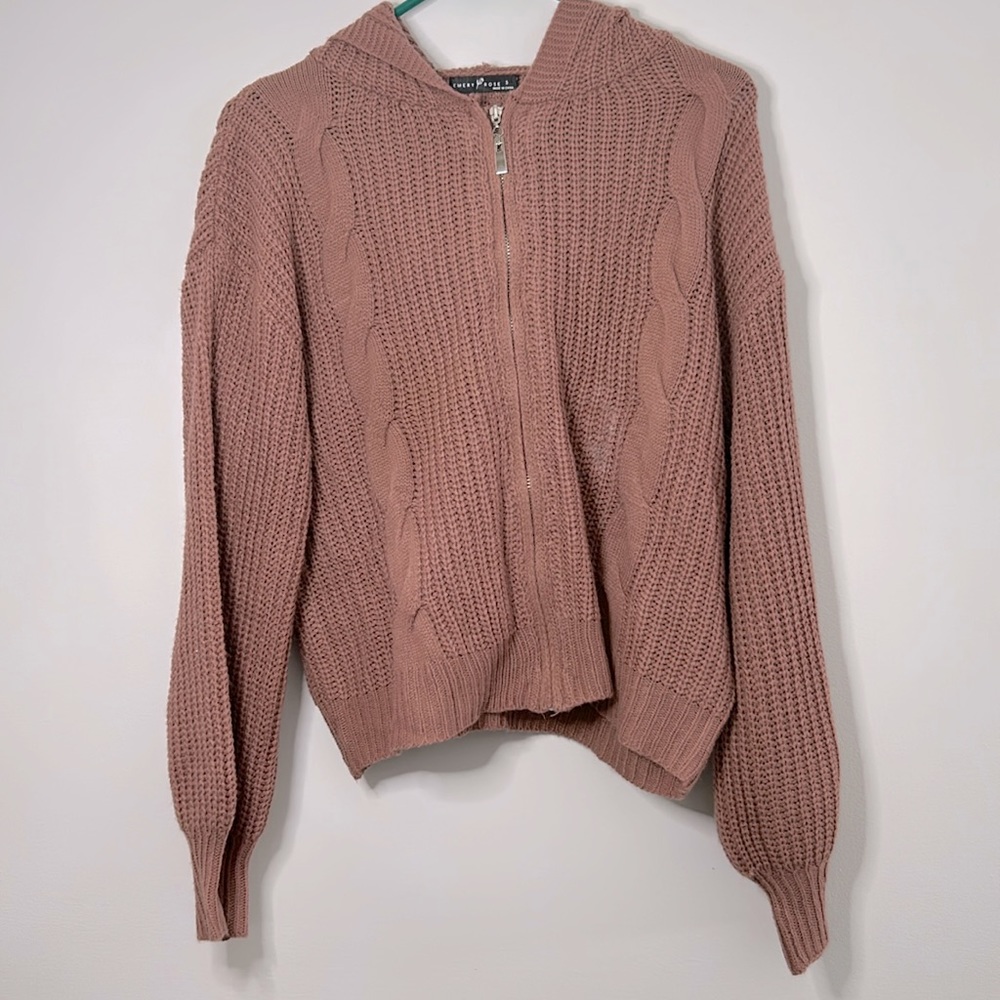Zip up sweater with hood